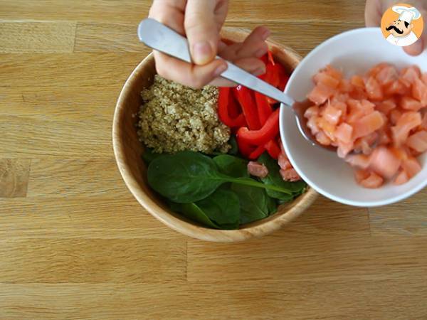 Buddha bowl de salmón - Preparación paso 2