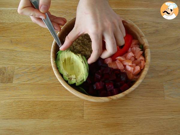 Buddha bowl de salmón - Preparación paso 3