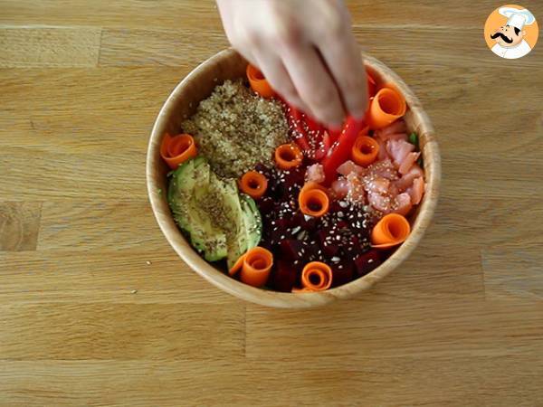 Buddha bowl de salmón - Preparación paso 5