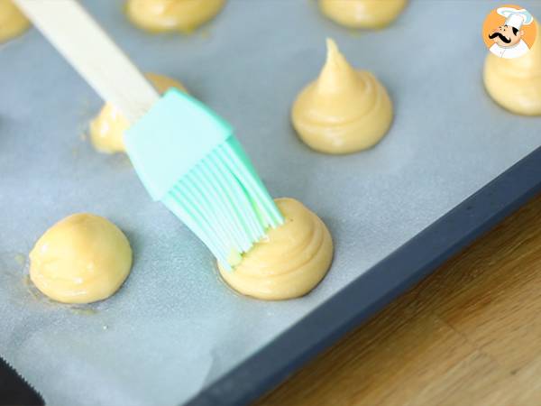 Choux con salmón y queso - Preparación paso 3