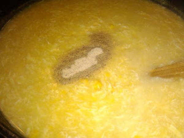 Sopa china de pollo y maiz - Preparación paso 10