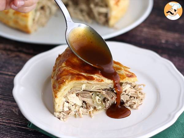Empanada de gallina guinea con salsa - Preparación paso 9