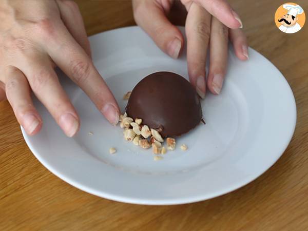 Semi esferas de chocolate sabor ferrero rocher - Preparación paso 14