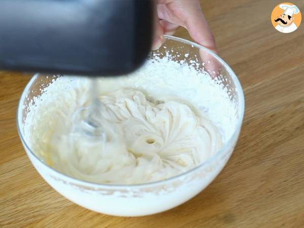 Tronco de tiramisú en bloque sin huevo - Preparación paso 3