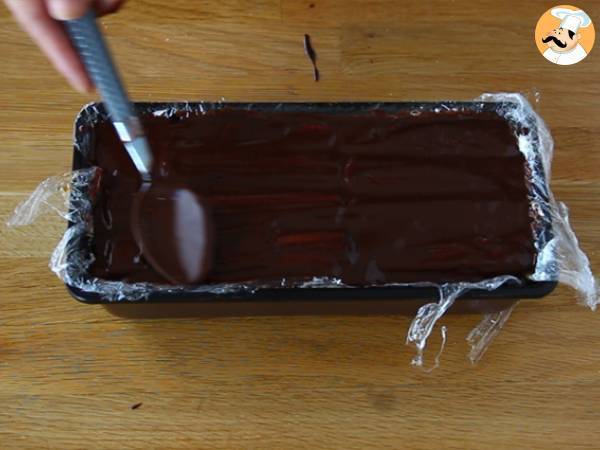 Tronco de tiramisú en bloque sin huevo - Preparación paso 7