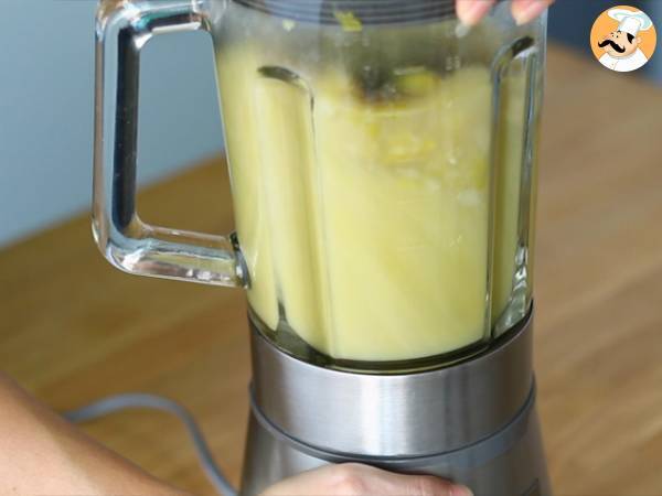 Sopa con hojaldre de patata y puerro - Preparación paso 4