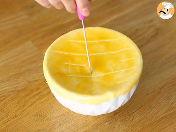 Sopa con hojaldre de patata y puerro - Preparación paso 6