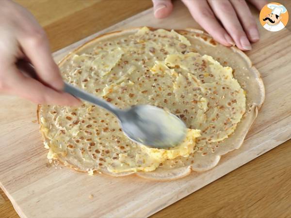 Crepes Suzette, crepes de naranja - Preparación paso 7