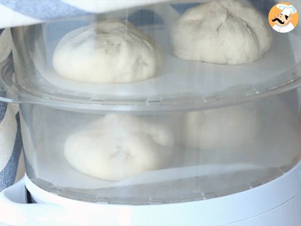 Pan bao, bollitos de pan al vapor - Preparación paso 11