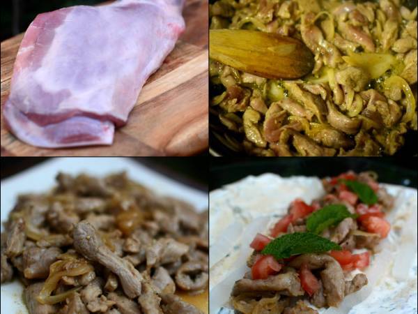 Shawarma de cordero - Preparación paso 1