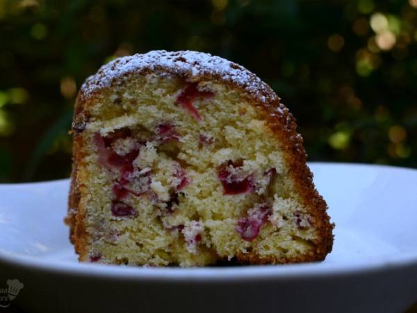 Bundt cake con arándanos rojos - Preparación paso 1