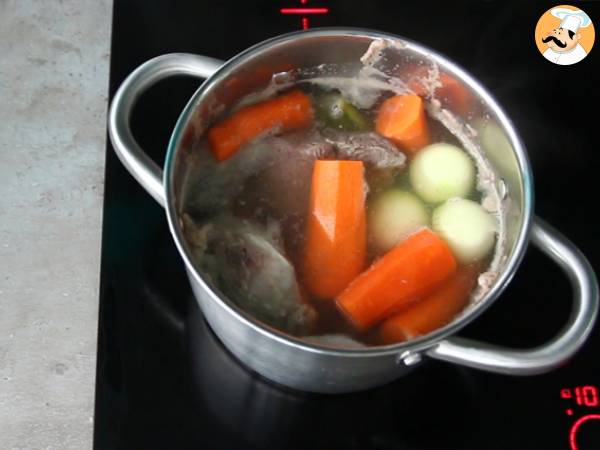Pot-au-feu, estofado francés de ternera - Preparación paso 2