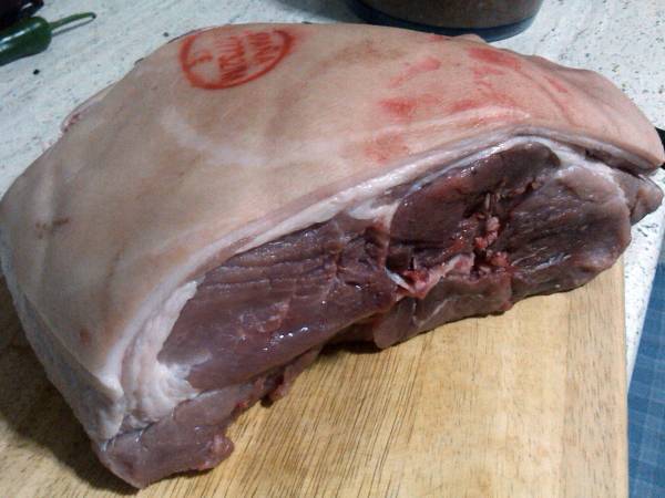 Pierna de cerdo asada a la Colombiana - Preparación paso 1