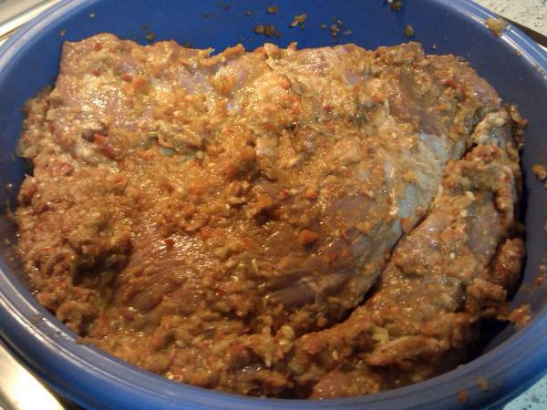 Pierna de cerdo asada a la Colombiana - Preparación paso 3