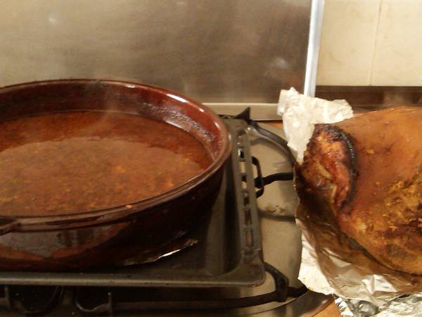 Pierna de cerdo asada a la Colombiana - Preparación paso 11