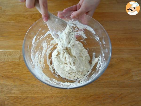 Baguettes de pan express - Preparación paso 2