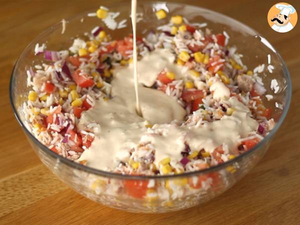 Ensalada de arroz (fácil y rápida) - Preparación paso 4