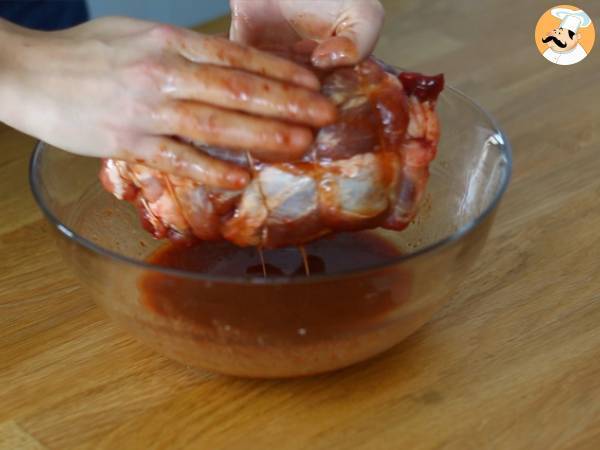 Cerdo desmigado estilo americano (pulled pork) - Preparación paso 2