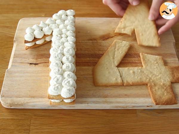 Tarta de números (number cake) - Preparación paso 9