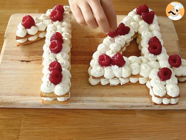 Tarta de números (number cake) - Preparación paso 10