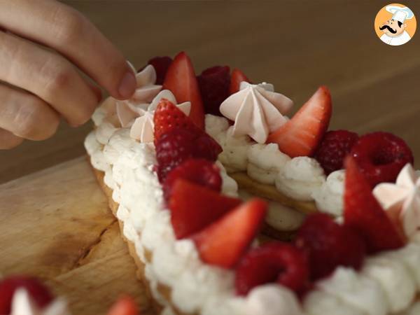 Tarta de números (number cake) - Preparación paso 11
