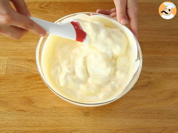 Bavarois de frambuesa y chocolate blanco (etapas y vídeo) - Preparación paso 6