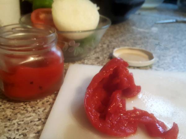 Albóndigas de pavo y pollo con champiñones y pimientos de piquillo - Preparación paso 1