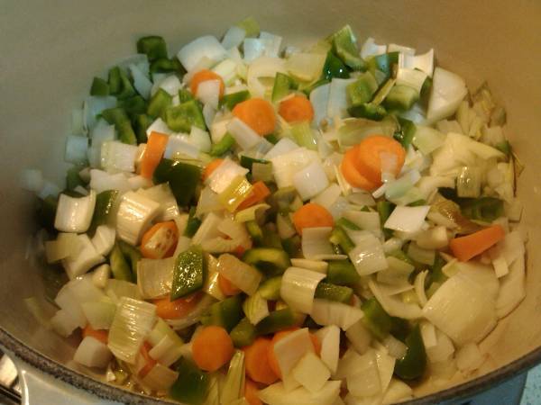 Judías blancas con bacalao - Preparación paso 2