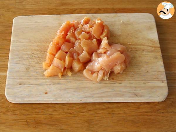 Brochetas de pollo y pimiento - Preparación paso 1