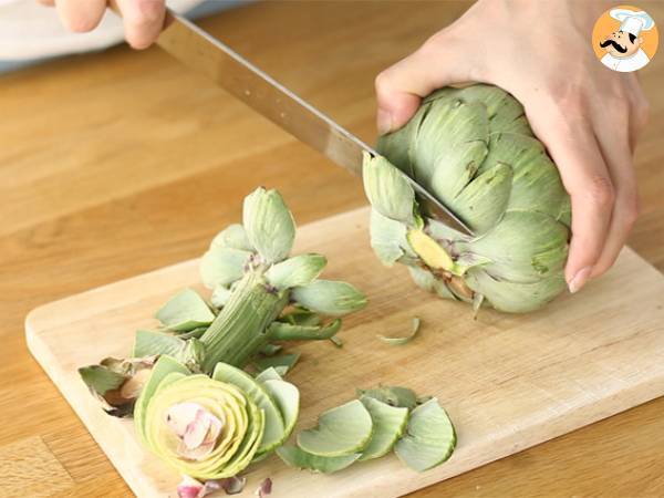 Alcachofas al horno con parmesano - Preparación paso 1