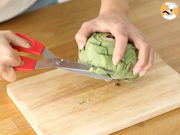 Alcachofas al horno con parmesano - Preparación paso 2