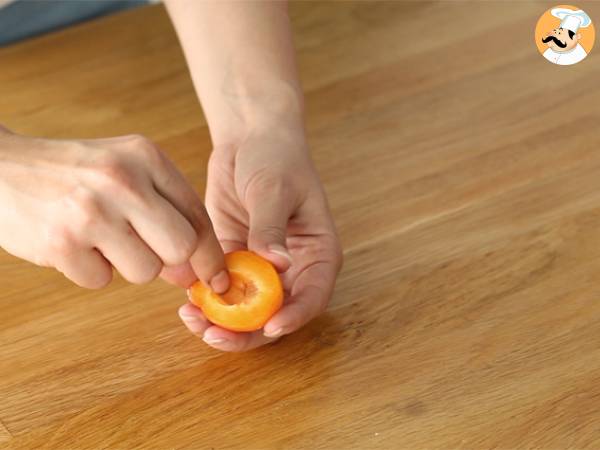 Gratinado de albaricoque y coco - Preparación paso 1