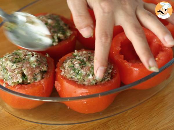 Tomates rellenos de carne y arroz - Preparación paso 5
