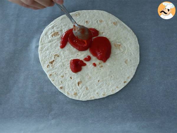 Pizza fajita express - Preparación paso 1