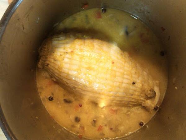 Pechuga de pavo marinada con naranja - Preparación paso 6