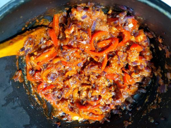 Bacalao a la vizcaína (cocina vasca) - Preparación paso 7