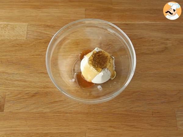 Samosas de queso de cabra y miel - Preparación paso 1