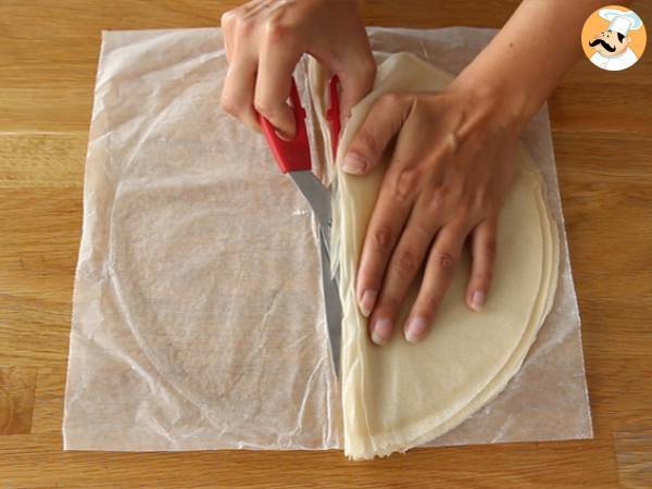 Samosas de queso de cabra y miel - Preparación paso 2