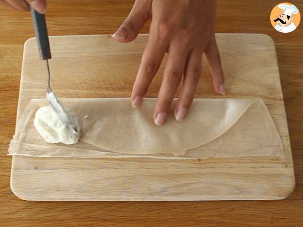 Samosas de queso de cabra y miel - Preparación paso 3