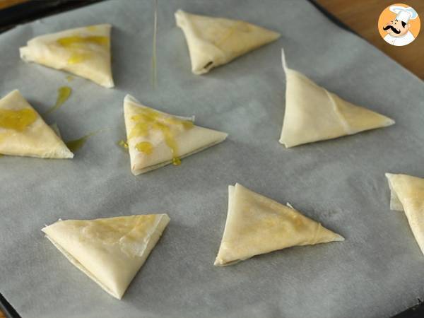 Samosas de queso de cabra y miel - Preparación paso 5