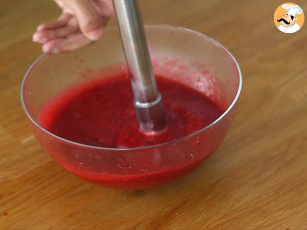 Tronco de mango y frambuesa - Preparación paso 2