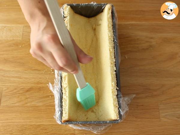 Tronco de mango y frambuesa - Preparación paso 10