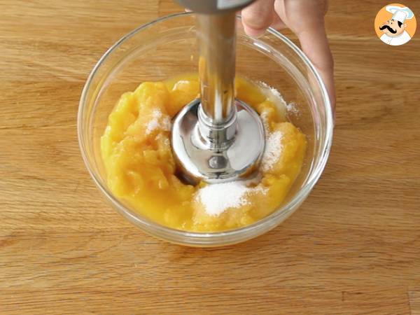 Tronco de mango y frambuesa - Preparación paso 11