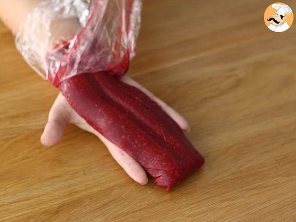 Tronco de mango y frambuesa - Preparación paso 16