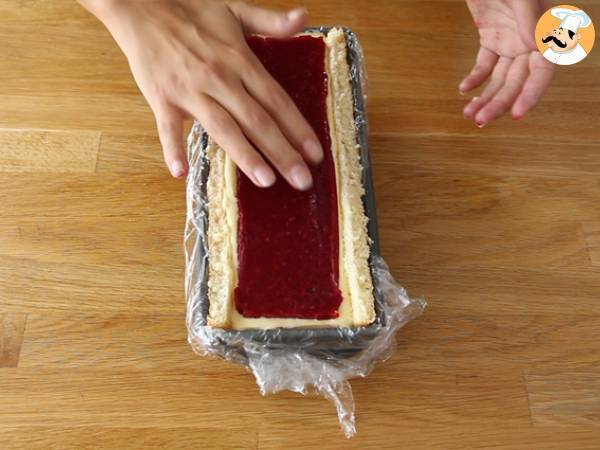 Tronco de mango y frambuesa - Preparación paso 17