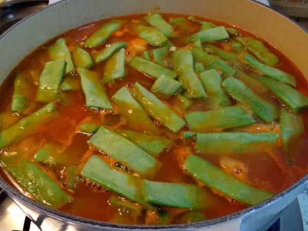Olla gitana {Potaje tradicional murciano de legumbres y verduras} - Preparación paso 9