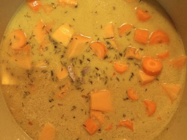 Curry jamaicano de pollo, calabaza y mango - Preparación paso 6