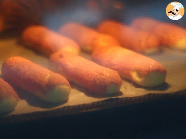 Eclairs de pistacho y frambuesas - Preparación paso 12