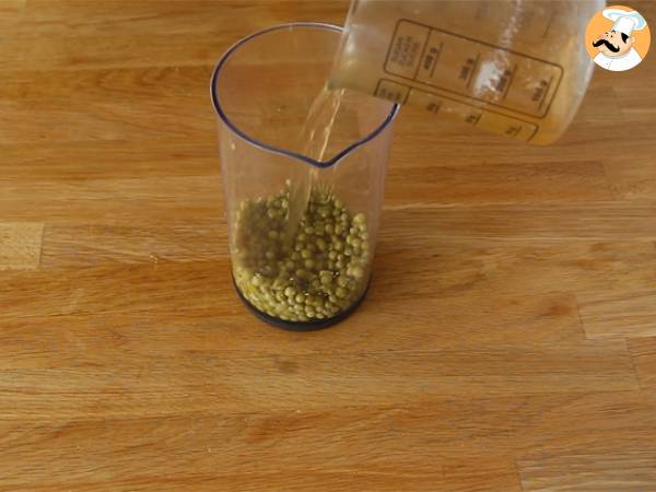 Sopa fría de guisantes rápida - Preparación paso 1