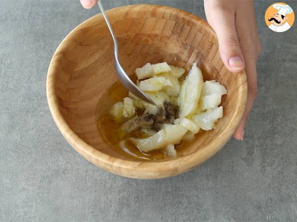 Ceviche de bacalao - Preparación paso 1
